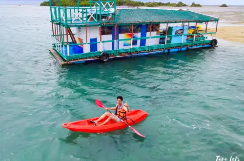Kayaking in calatagan floating house
