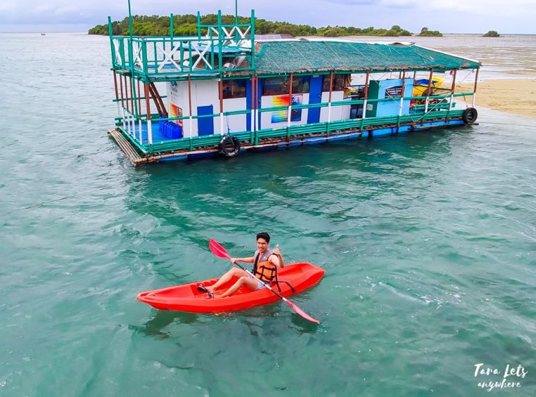 Kayaking in calatagan floating house