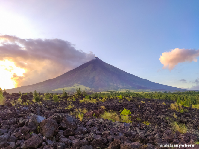 helipad view of Mount Mayon