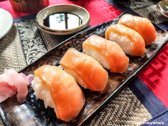 Sushi in Izakaya Abe Chang, Puerto Galera