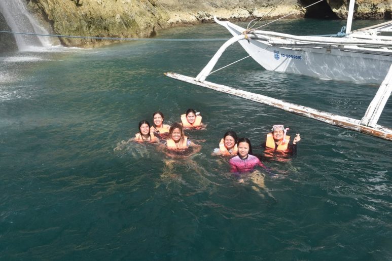 Swimming in Catandayagan Falls