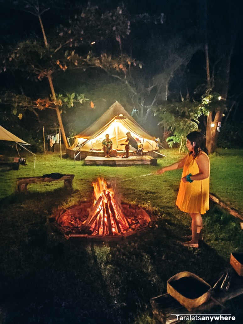 The Glamp Zambales - bonfire and s'mores