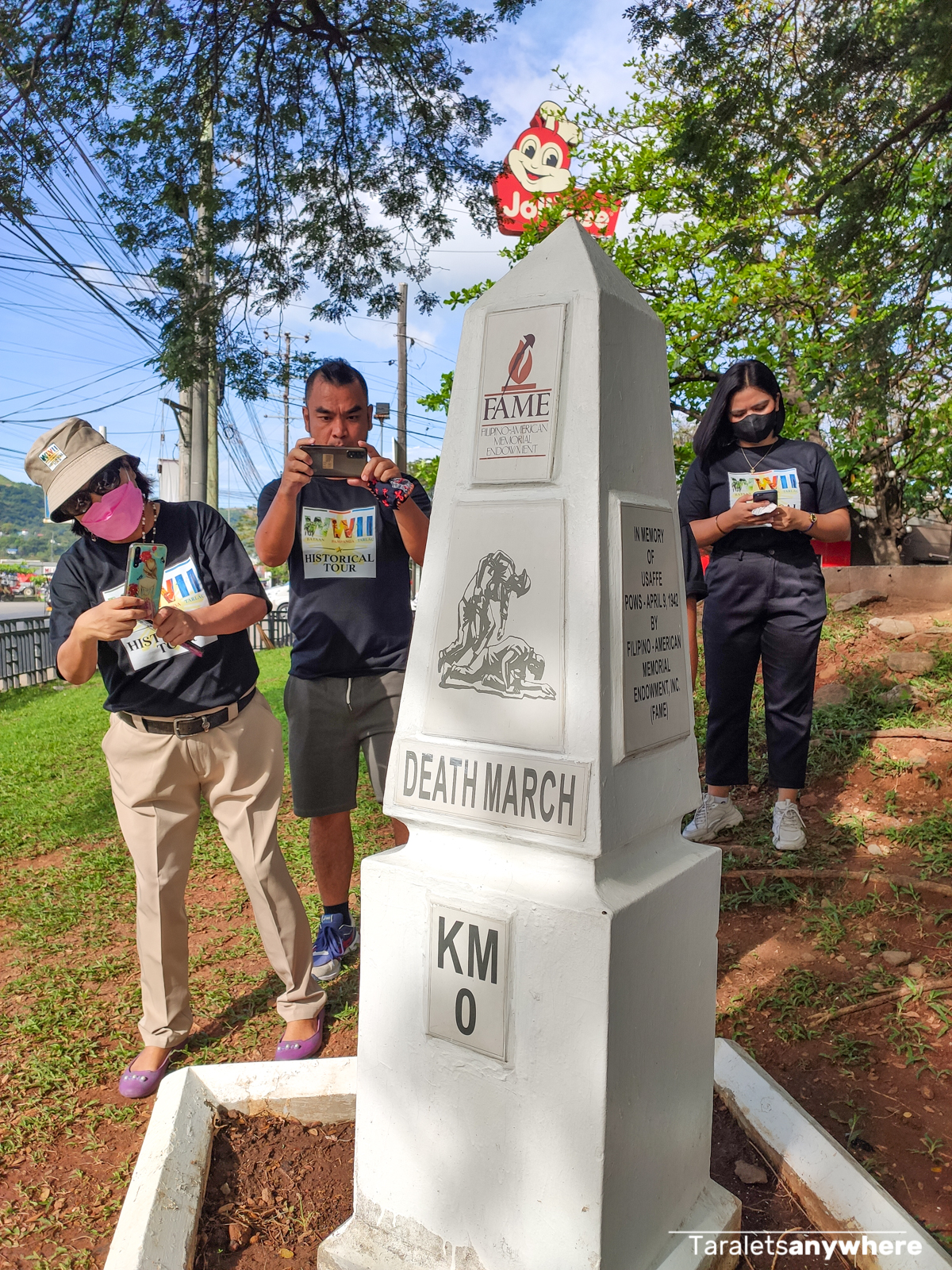 Bataan 0 km death march marker in Mariveles