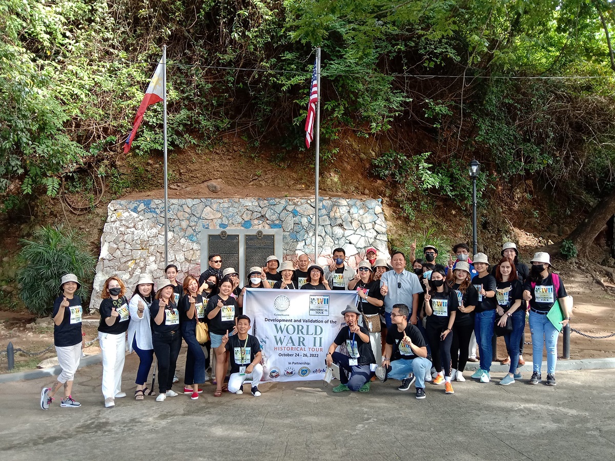 Group shot at Bataan Marker