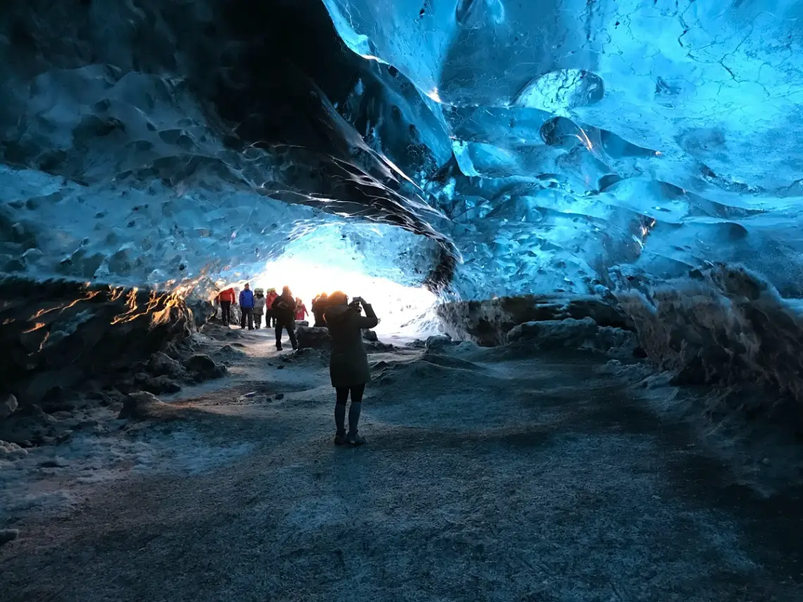 Jokusarlon ice cave in Iceland