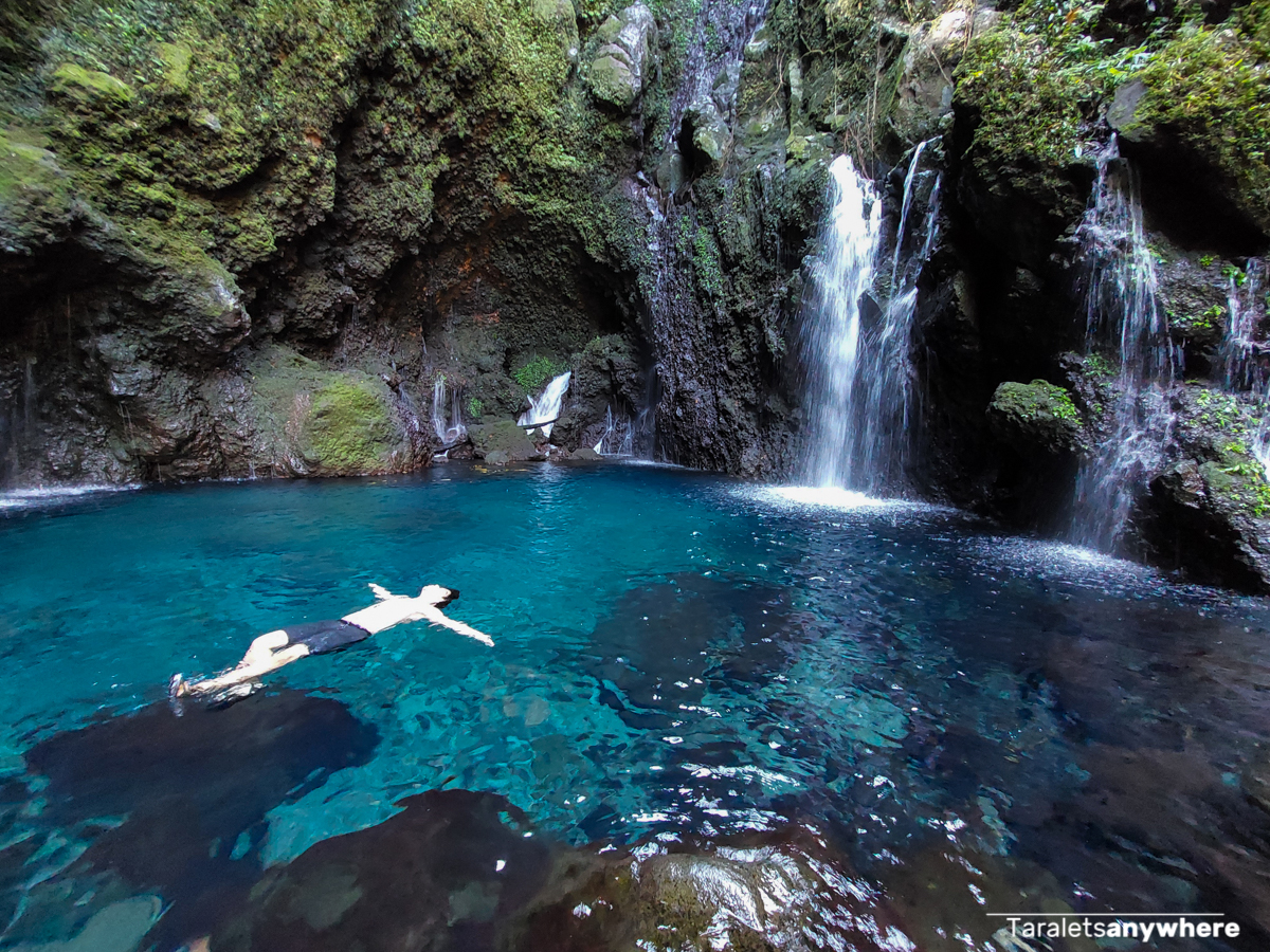Hali floating in Kilangin Falls or Bukal Falls