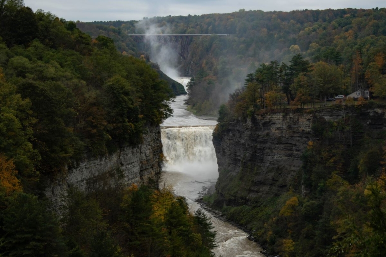 Upper and Middle Falls in Letchworth State Park