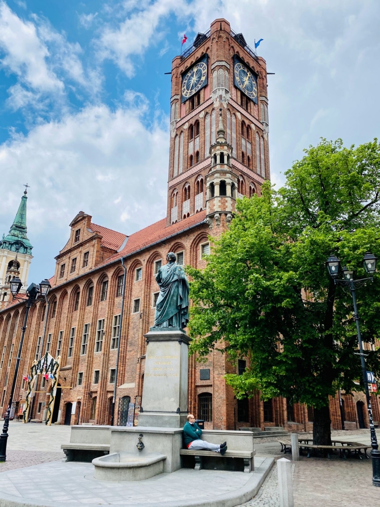 Clock tower in Torun, Poland