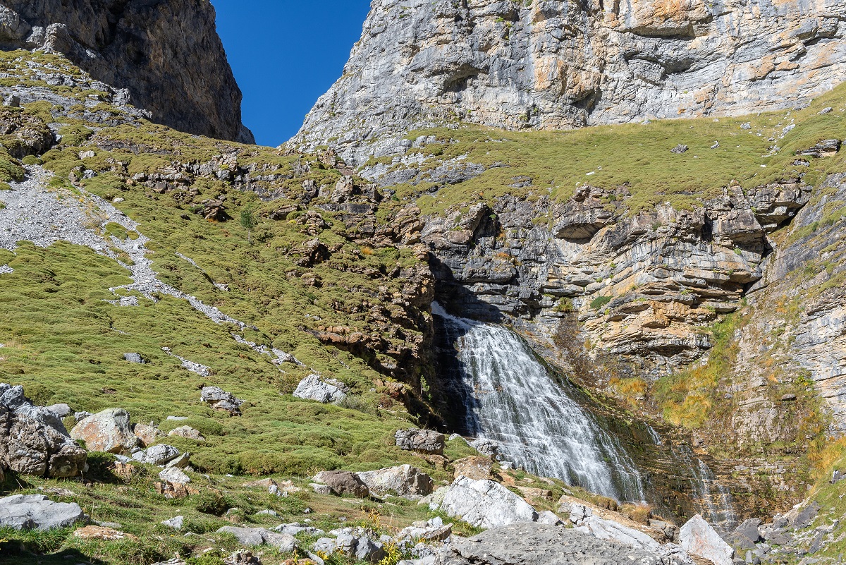 Cola de Caballo waterfall in Spain