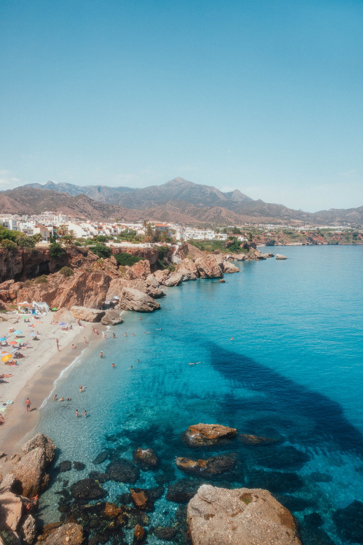 Playa El Salon in Nerja, Spain