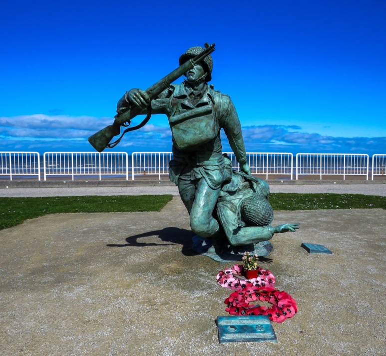 Statue in Omaha Beach, Normandy
