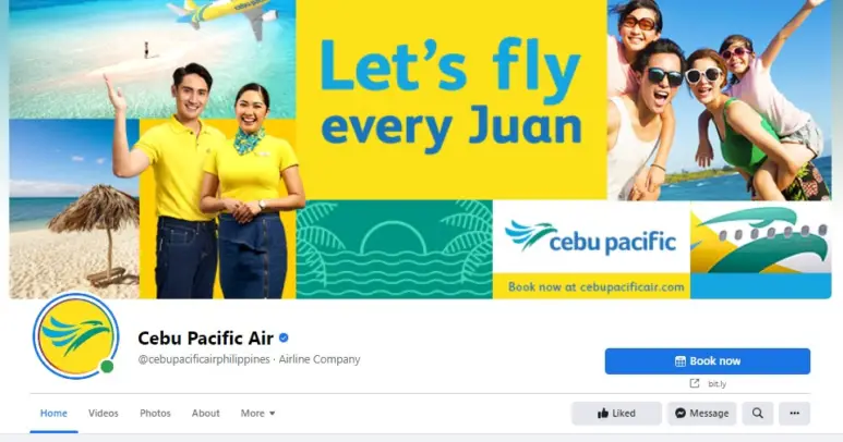 Cebu Pacific facebook page