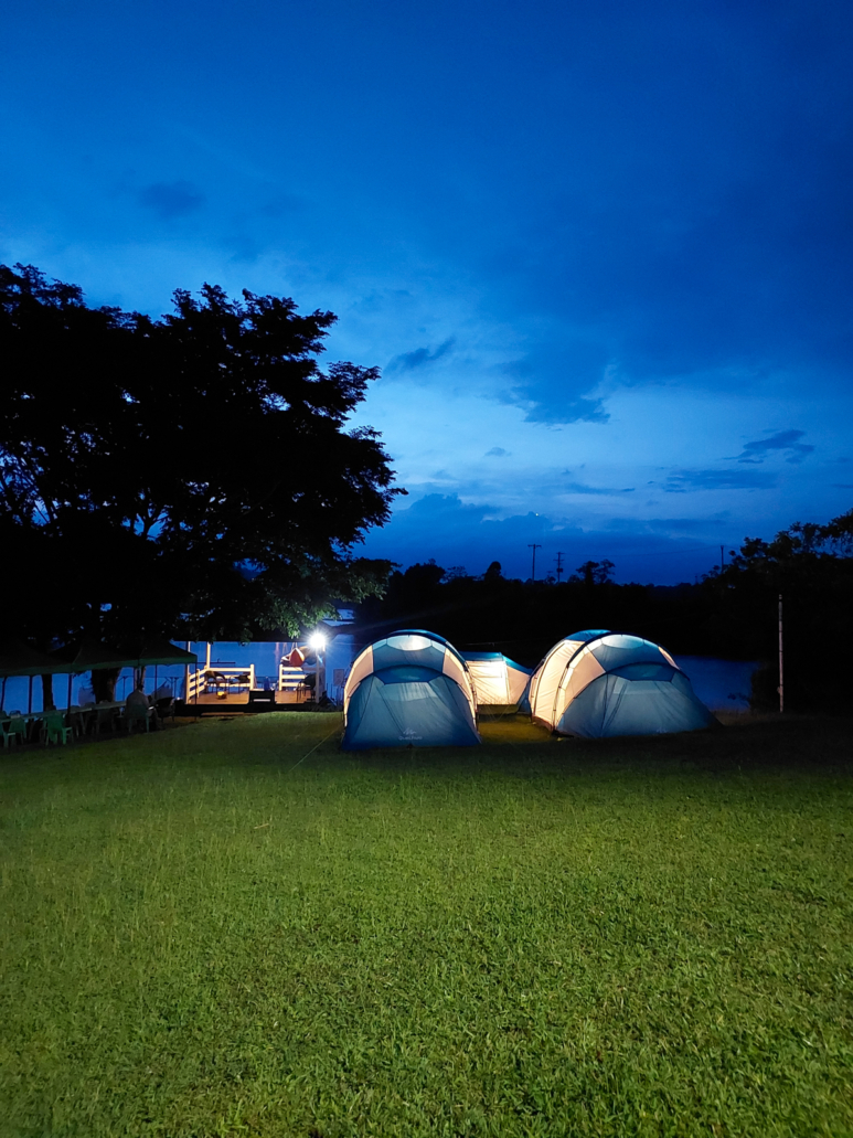 Mountain Lake Resort - campsite at night
