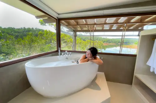 Sofia's Lake Resort - bath tub view