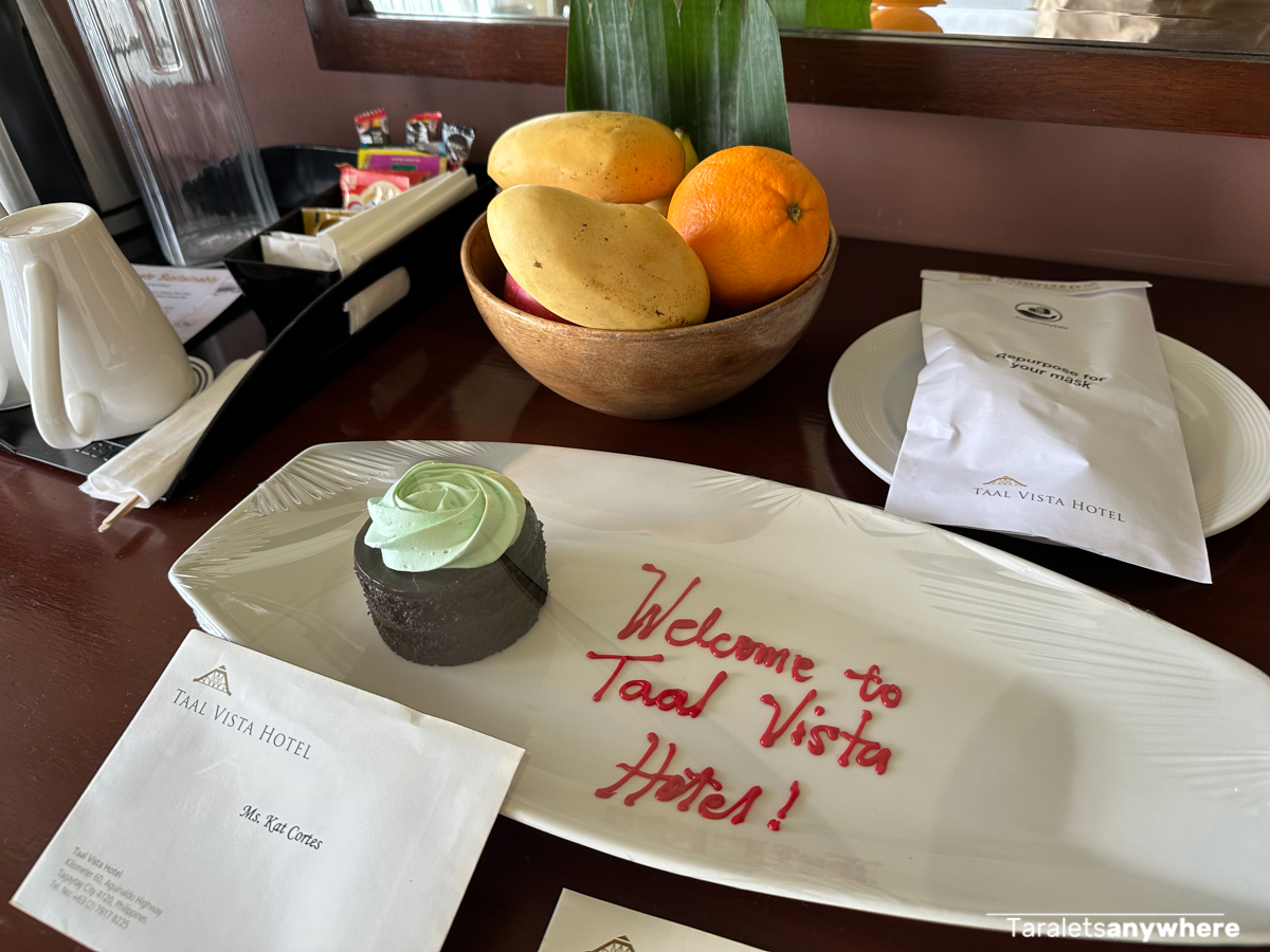 Taal Vista Hotel - welcome notes