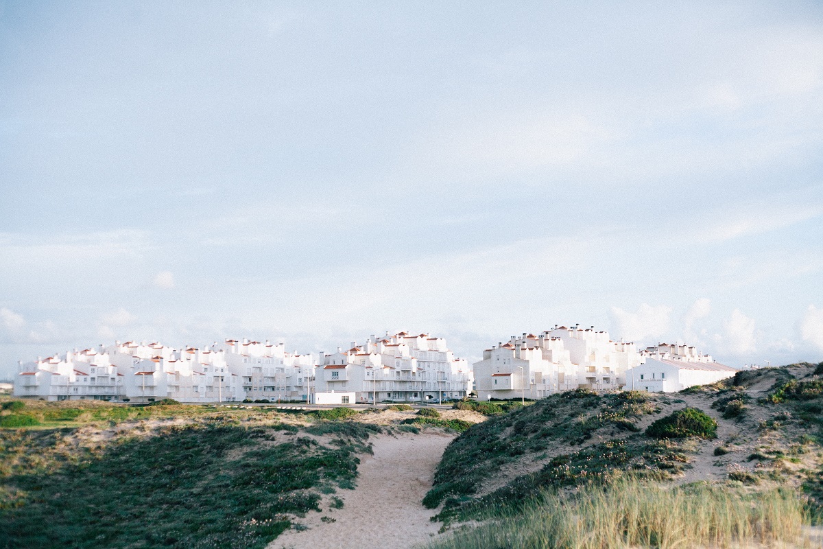 White houses in Peniche, Portugal