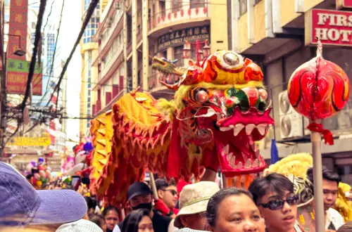 Binondo Chinese New Year dragon dance