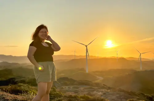 Kat in Burgos Wind Farm