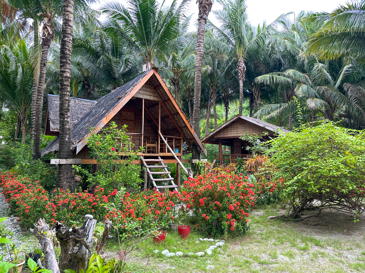 Jan's Beach Resort - coconut tree house