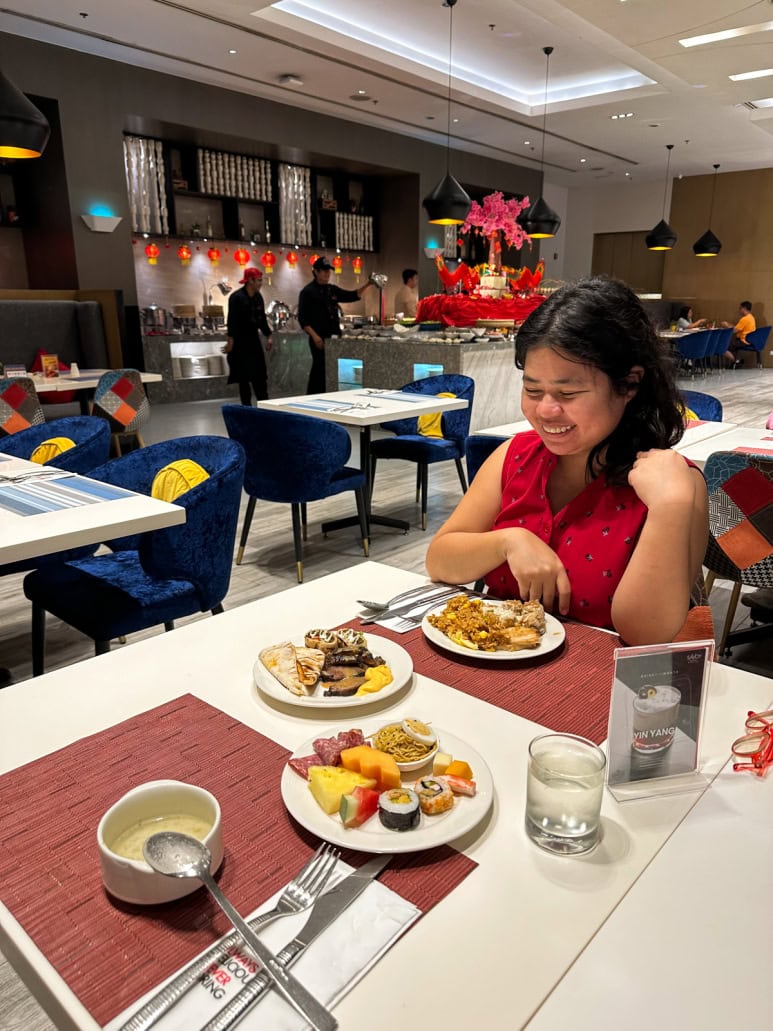 Kat at Savoy Hotel Manila weekend buffet