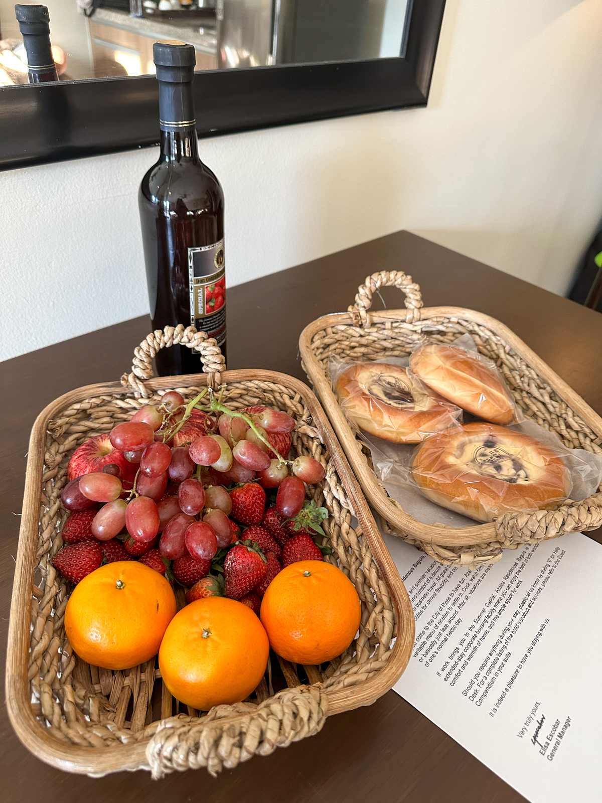 Azalea Baguio - welcome basket