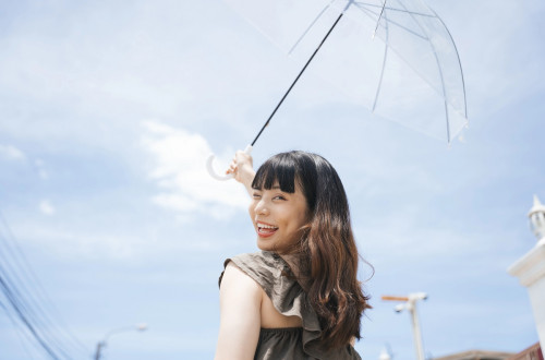 Woman with umbrella