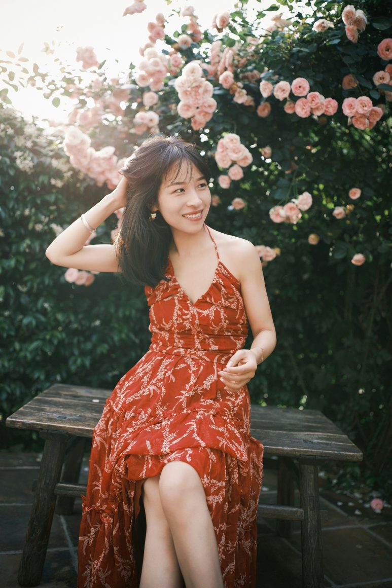 Asian woman in sundress