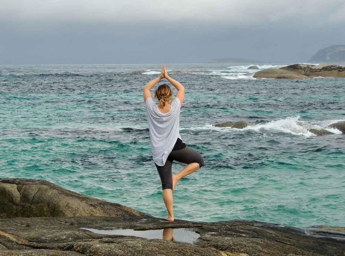 Yoga on the beach