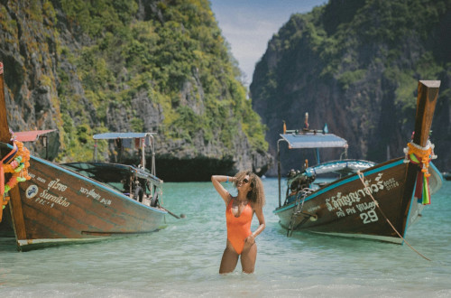 Tourist in Phi Phi, Thailand