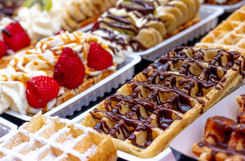 Waffles in Brussels, Belgium