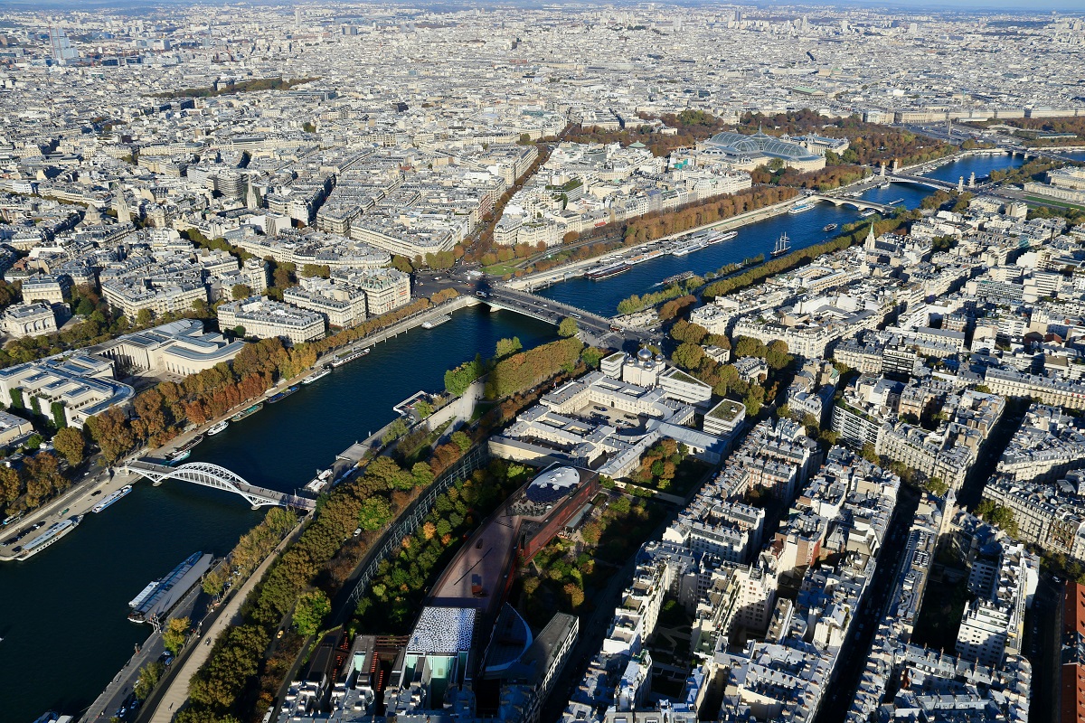 Aerial view of Seine