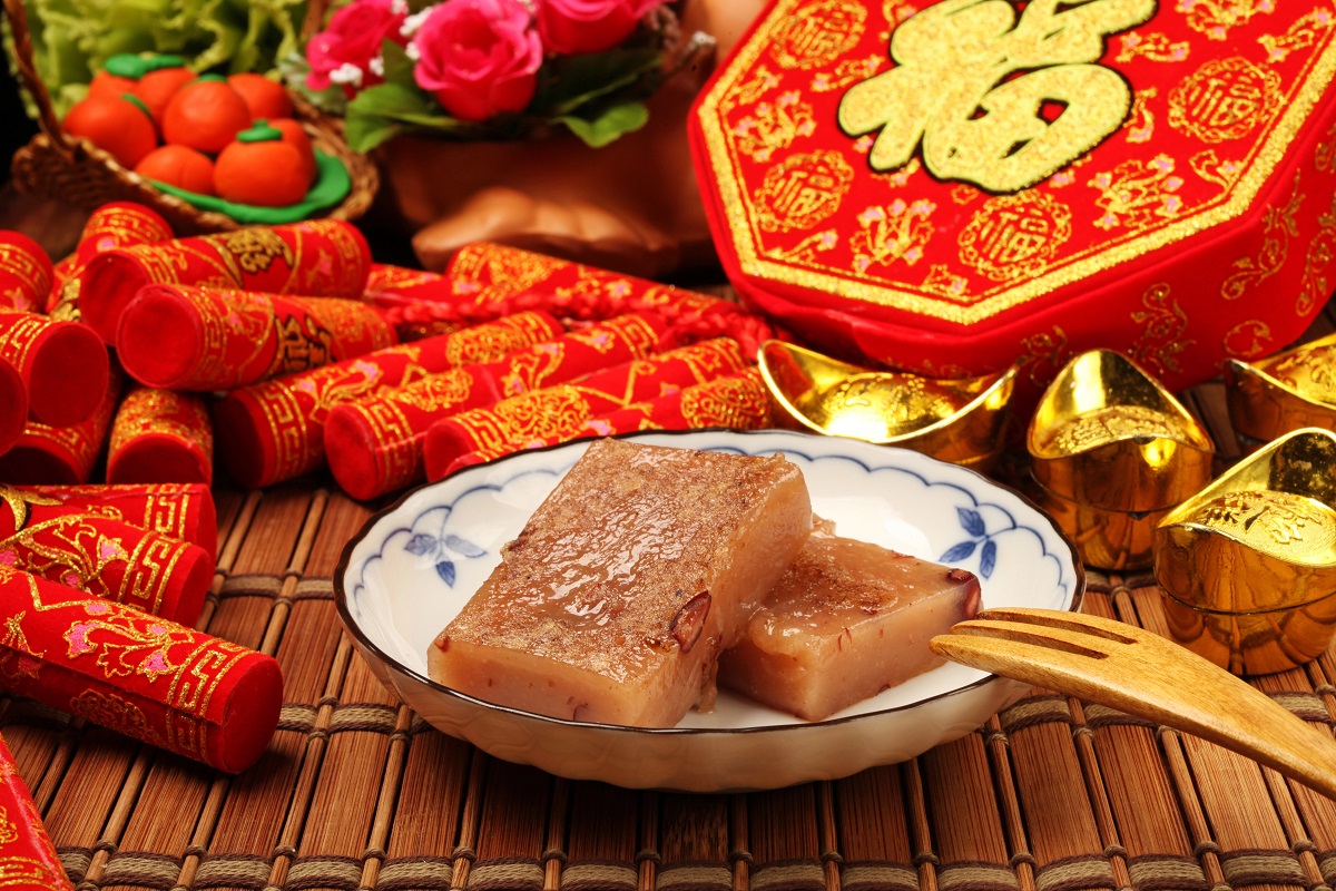 Chinese New Year traditional sticky rice cake.